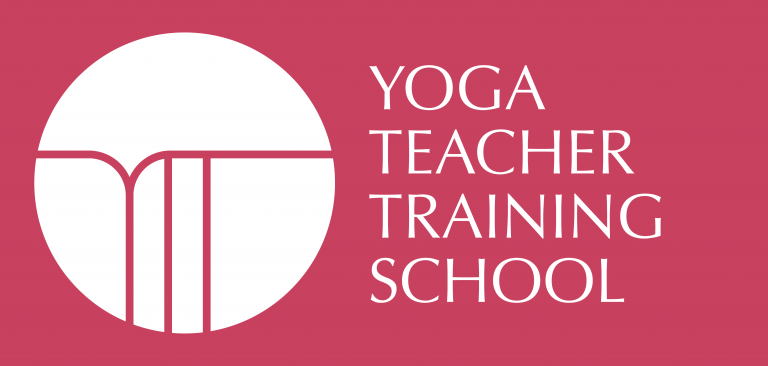 Red and white logo of Yoga Teacher Training School